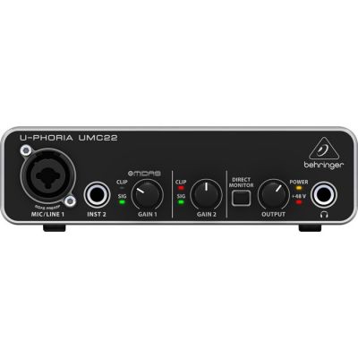 UMC22 2x2 Ev Stüdyosu için Midas Mikrofon PreAmfi Ses Kartı - 1