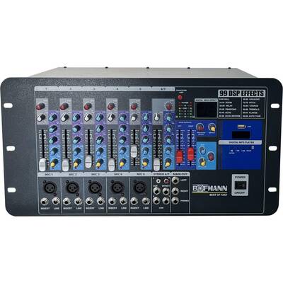 TKM 2000BSR 7 Kanal 2x1000 Watt 99 Dsp Reverb'lü Power Mi̇kser Ampli̇fi̇katör - 1