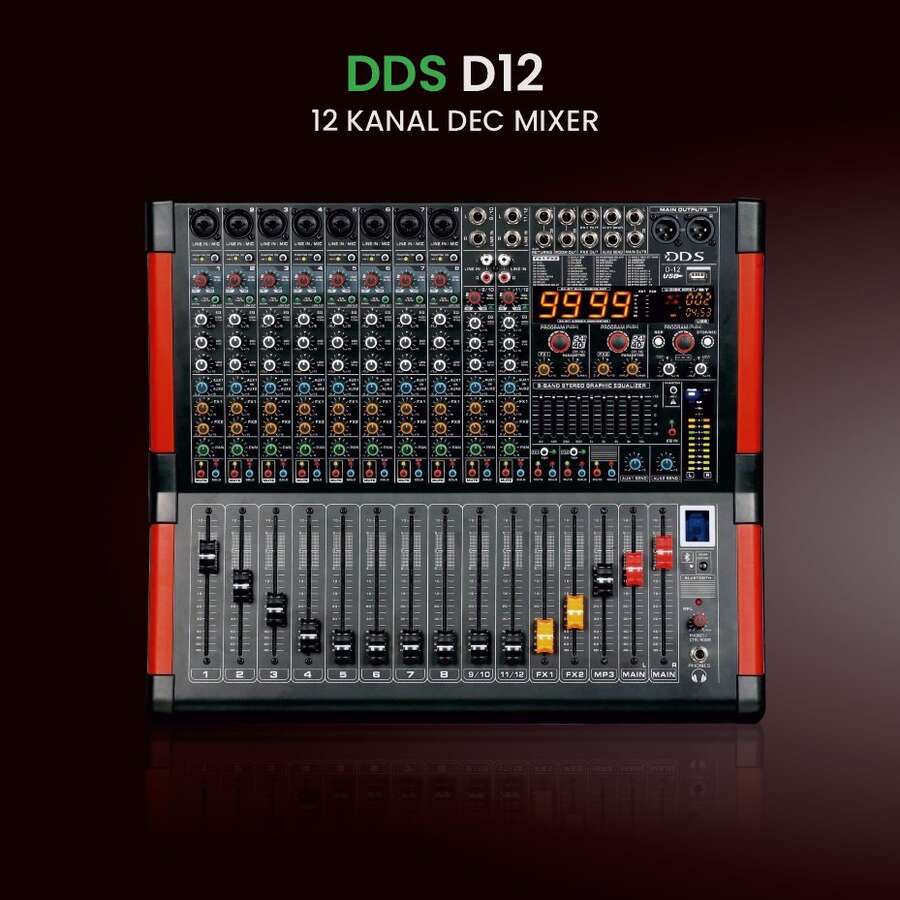 DDS D 12 12 Kanal DEC Mixer En iyi Fiyat maydanozmuzik.com da
