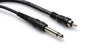 1/4'' TS (M) - RCA (M) Balanssız kablo 3 mt (Erkek) CPR-110 - 1