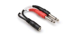3.5 mm. TRS (F) <-> Dual 1/4&prime;&prime; TS (M) Stereo Breakout kablo (Erkek) YMP-434 - 1