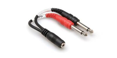 3.5 mm. TRS (F) <-> Dual 1/4&prime;&prime; TS (M) Stereo Breakout kablo (Erkek) YMP-434 - 1