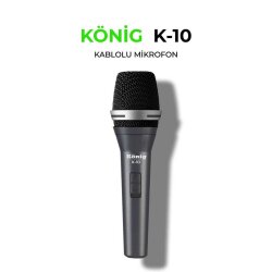 K-10 Kablolu Dinamik EL Mikrofonu - 1