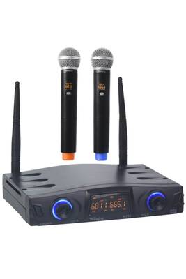 K-312 Çift El İki Kanal Uhf Telsiz Mikrofon - 1