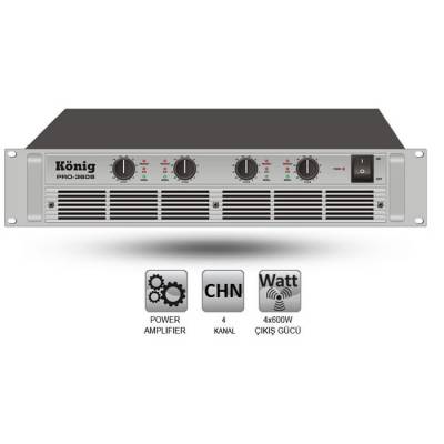 PRO-3608/S Dört Kanal Power Amplifier - 1